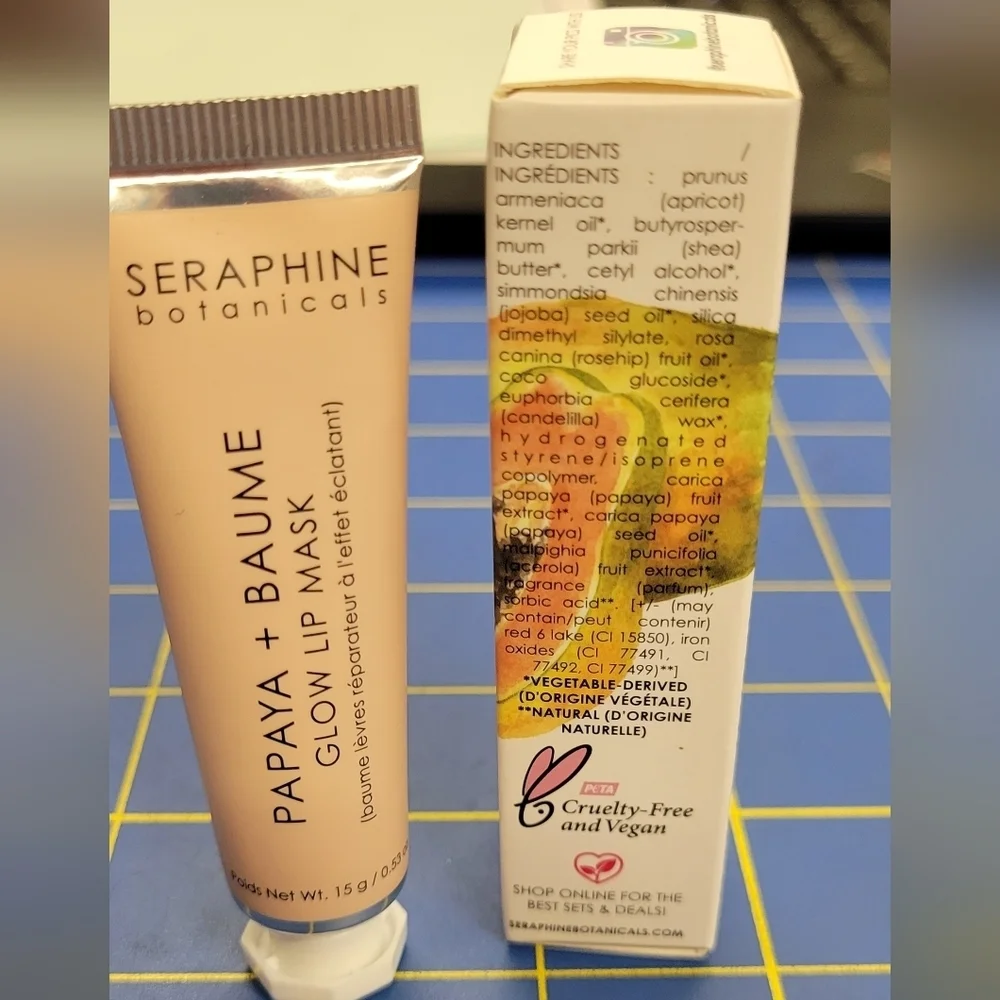 Seraphine Bontanicals Papaya + Baume Glow Lip Mask 0.53 oz